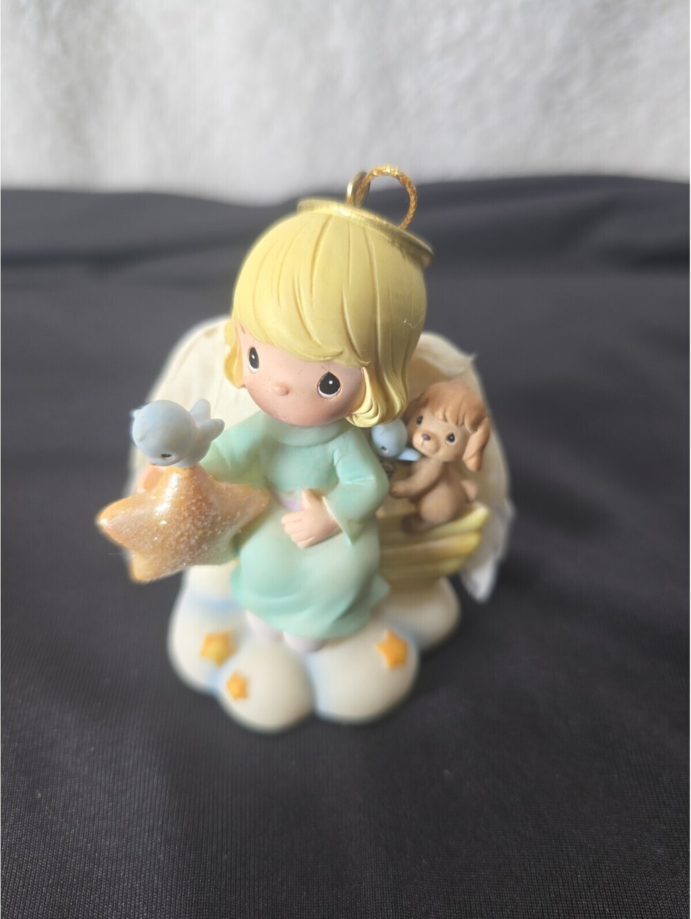 Precious Moments  Angel Ornament Bradford "Follow Your Dreams" Puppy And Birds